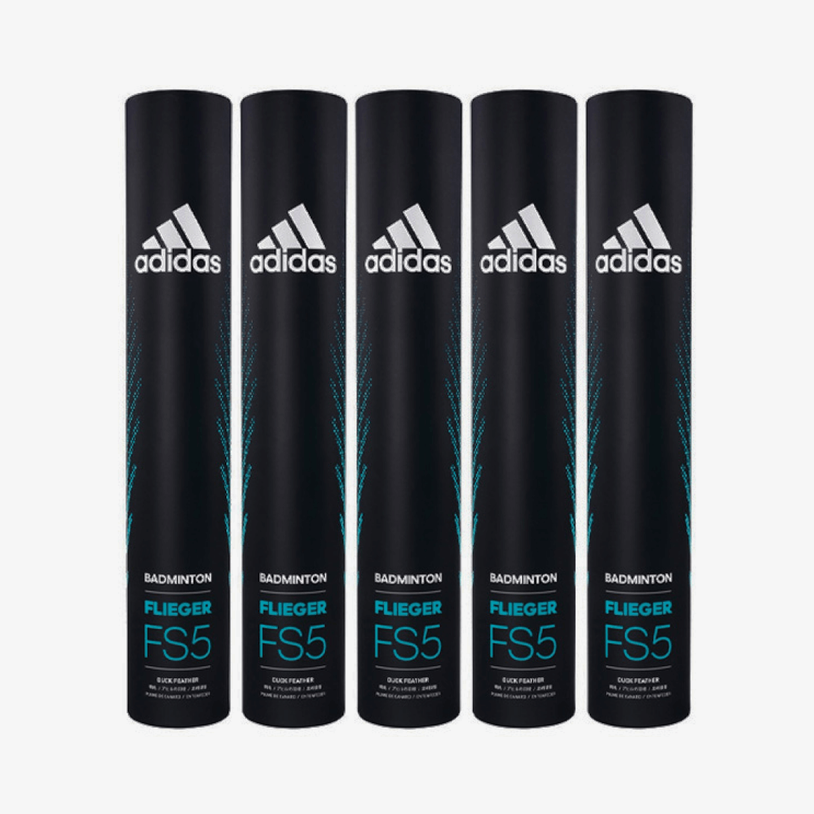 Adidas Flieger FS5 (Speed 75) Badminton Feather Shuttlecock (Pack Of 5)