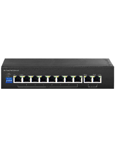 CP Plus CP-ANW-HP8H2-96 8 port POE switch with 2 10/100mbps uplink